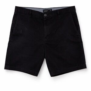 Club Monaco Baxter Fit Black Chino Shorts Size 32 Stretch Cotton Men’s